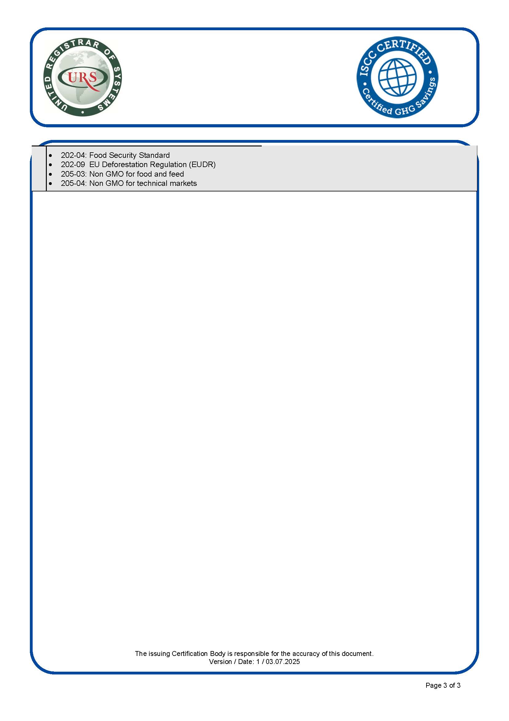 ISCC EU certificate Proagros Levice Strana 3